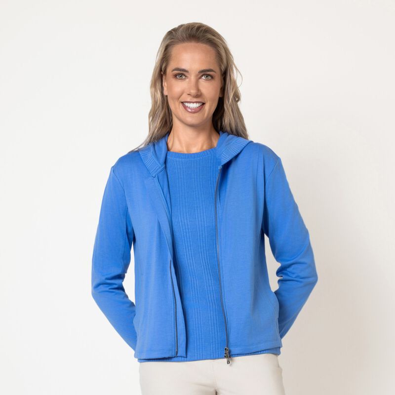 B Merino Hooded Zip Through image number 2